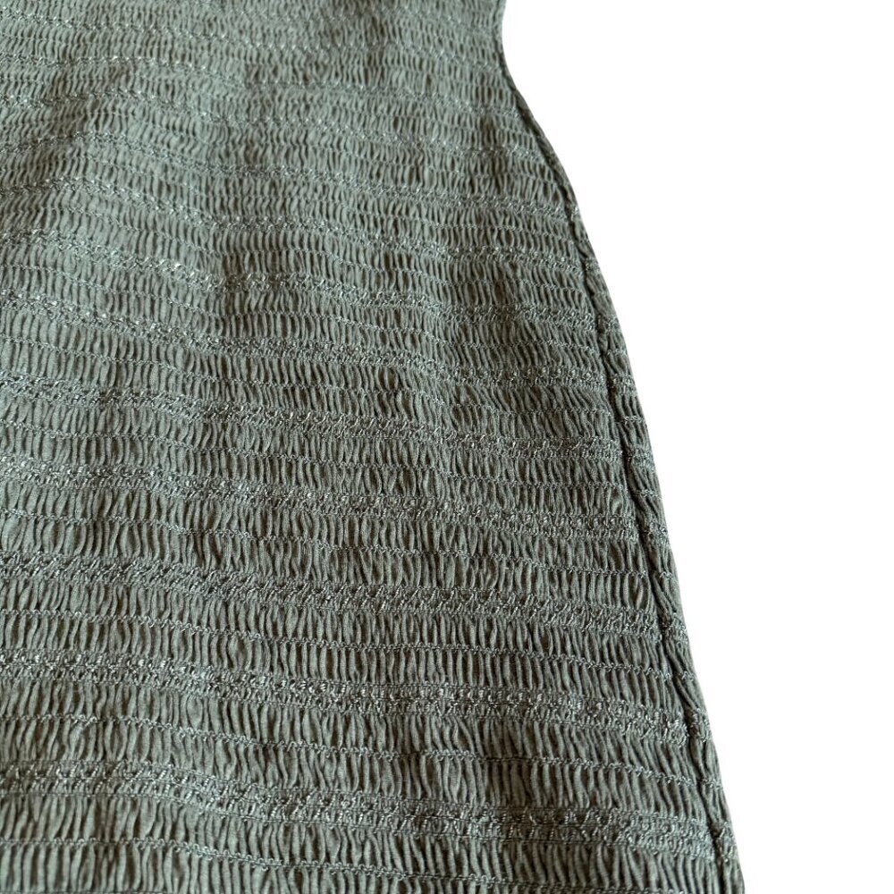 Akemi + Kin x Anthropologie Green Smocked Mini Dress Ruffle Size Medium Women's - Picture 6 of 10